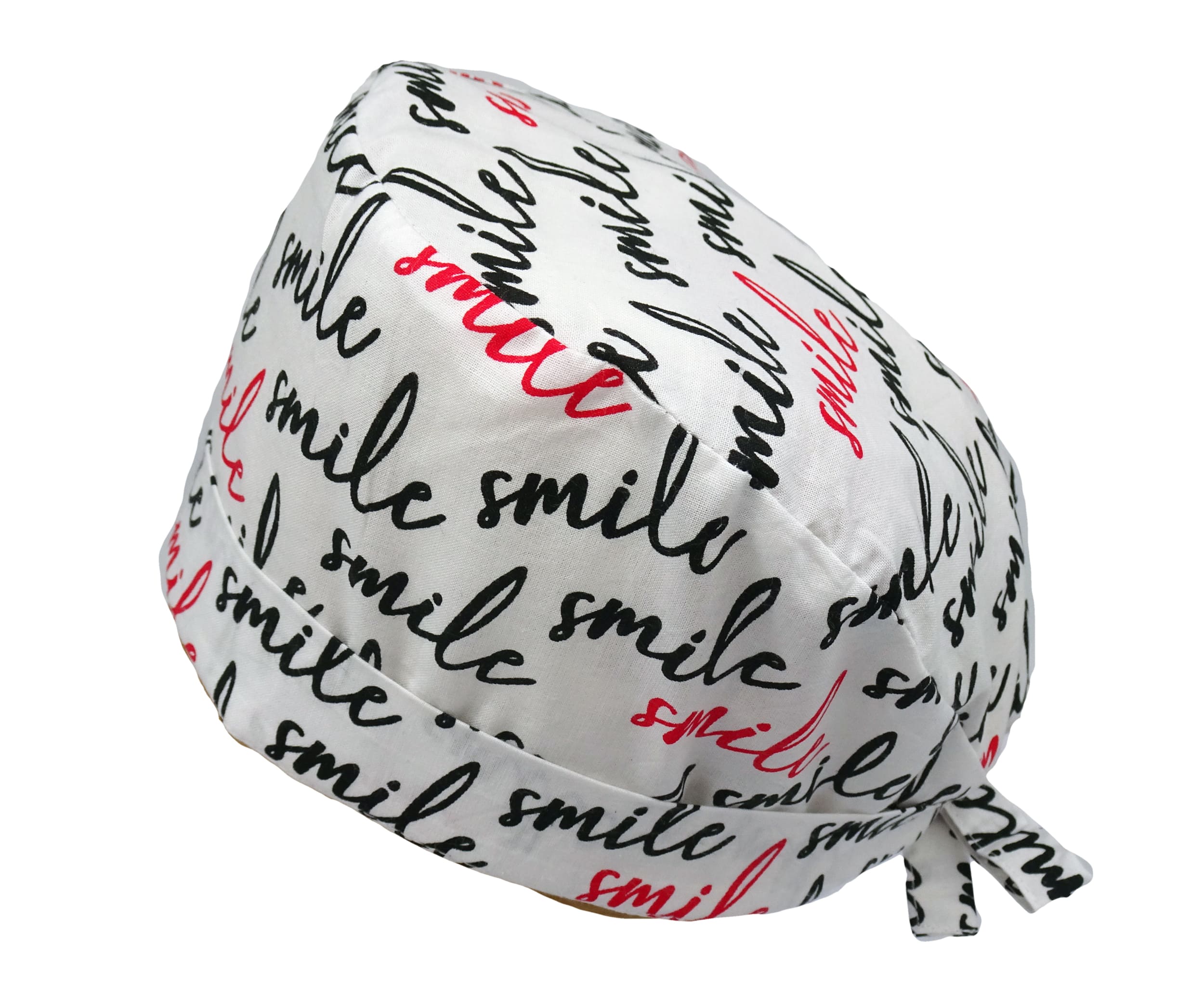 Lesleys OP-Haube für lange Haare Smile - Stoff OP-Haube aus 100% Baumwolle