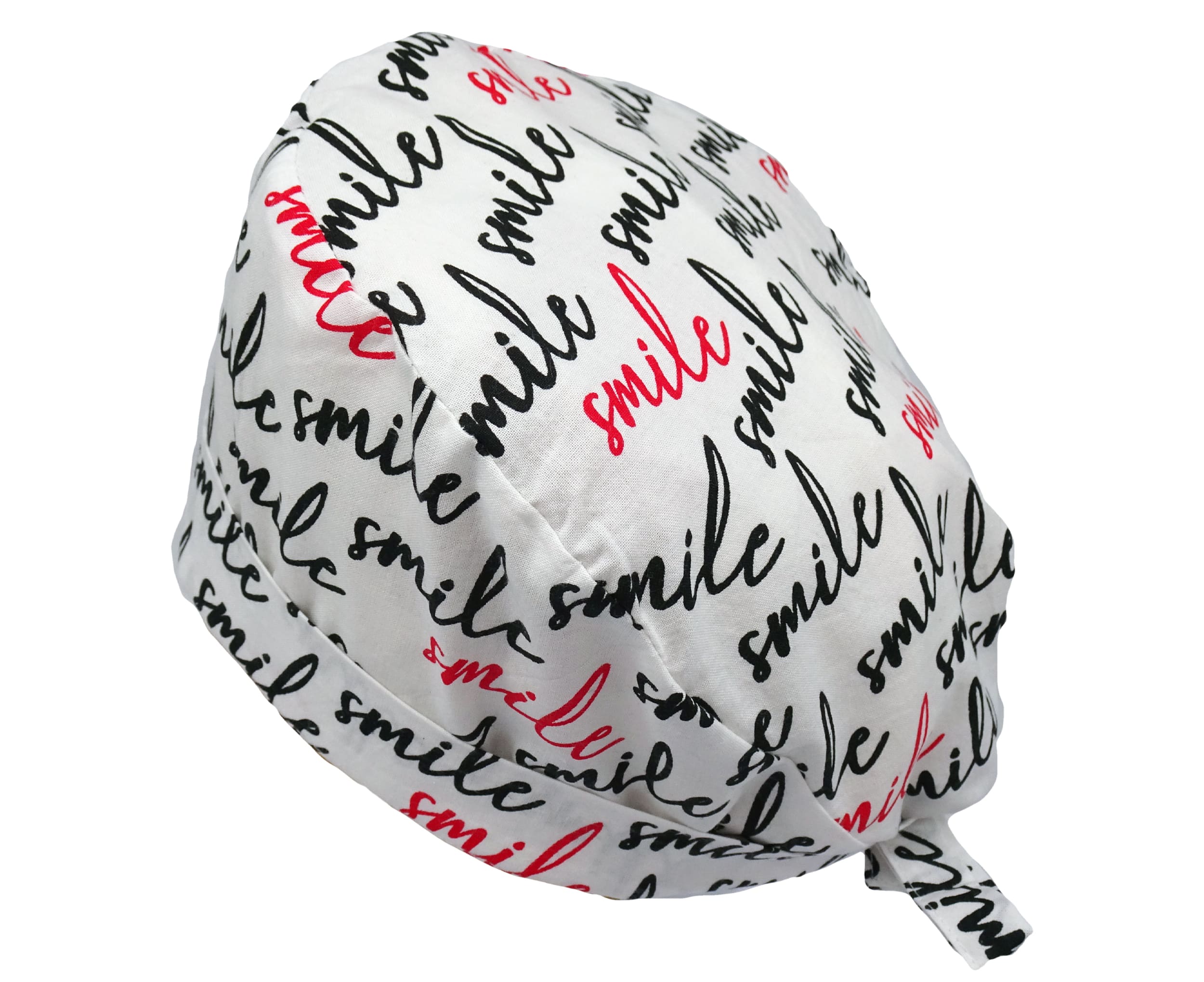 Lesleys OP-Haube für lange Haare Smile - Stoff OP-Haube aus 100% Baumwolle
